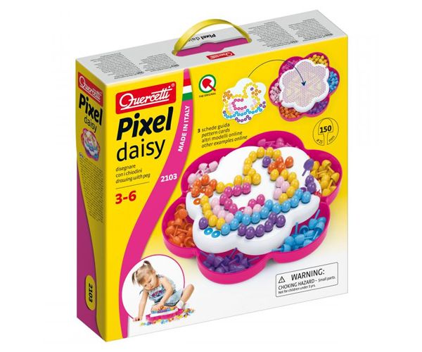 Quercetti: Pixel Daisy pötyi kirakó 150db-os