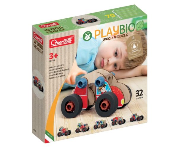 Quercetti: Play Bio összeszerelhető kisautó 32db-os