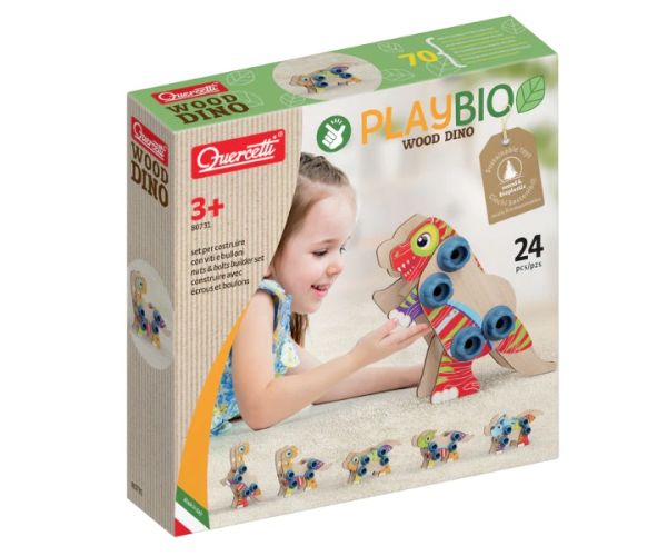 Quercetti: Play Bio összeszerelhető dinoszaurusz 24db-os