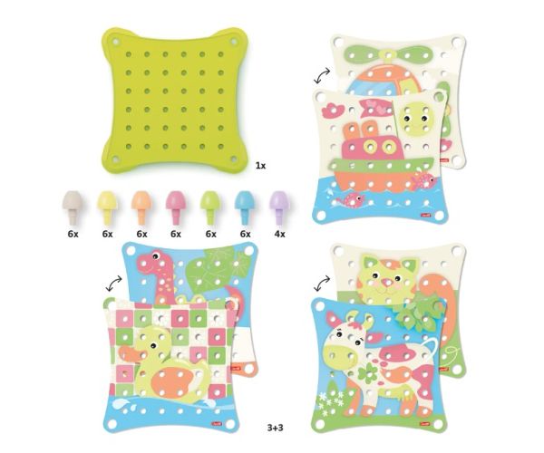 Quercetti: Play Eco Jumbo Peggy Evo 41db-os szett