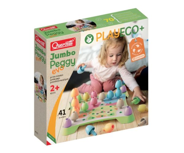Quercetti: Play Eco Jumbo Peggy Evo 41 bucăți set