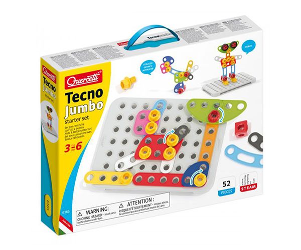 Quercetti: Tecno Jumbo kezdő építőkészlet 52db