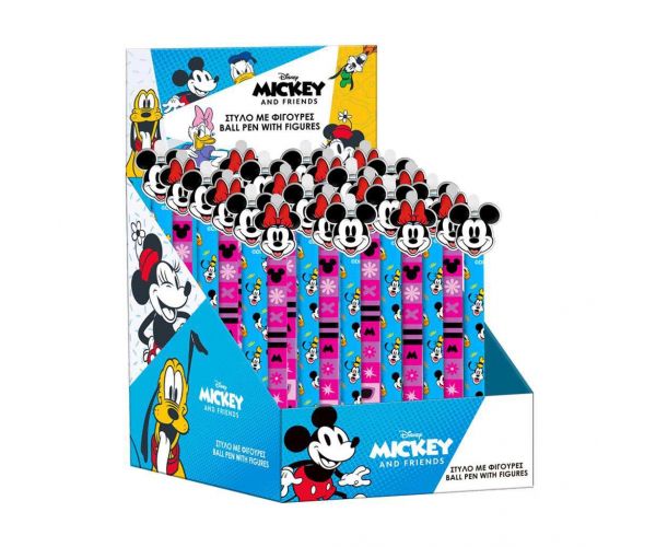 Radieră cu Mickey Mouse sau Minnie Mouse pe creion, 1 buc.