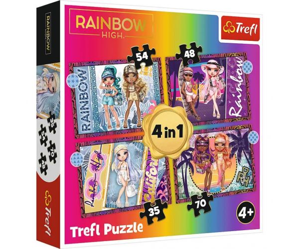 Rainbow High 4 în 1 puzzle - Trefl