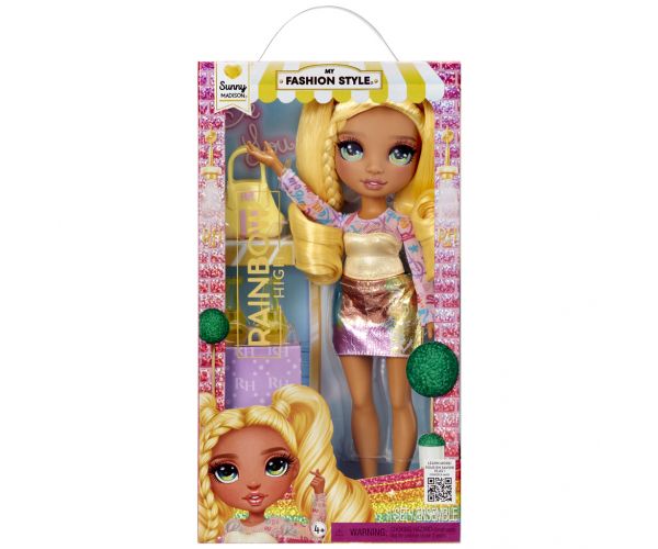 Rainbow High: Stilul meu vestimentar Sunny Madison păpușă fashion cu accesorii