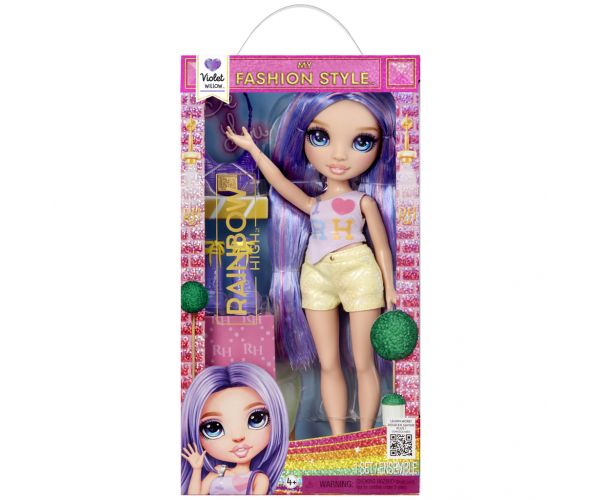 Rainbow High: Stilul meu vestimentar Violet Willow păpușă de modă cu accesorii