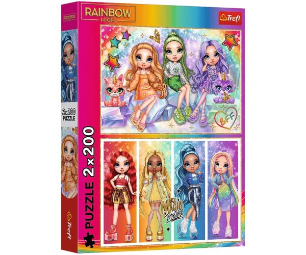 Rainbow High cele mai bune prietene puzzle 2x200 piese - Trefl