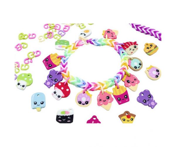 Rainbow Loom: Happy Loomi-Pals – Set pentru realizarea brățărilor din benzi elastice cu talismane