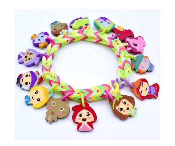 Rainbow Loom: Happy Loomi-Pals - Set pentru realizarea brățărilor din benzi elastice - Zâne