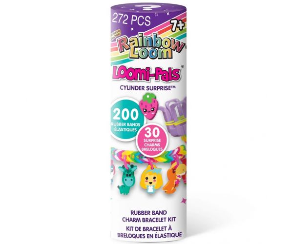 Rainbow Loom: Loomi-Pals – set pentru confecționat brățări din benzi elastice cu cilindru surpriză