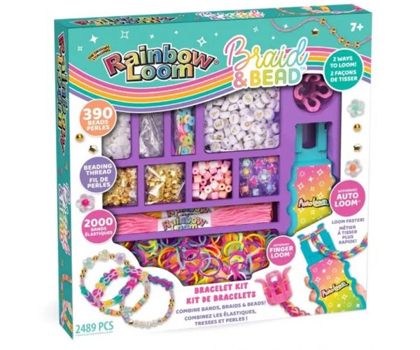 Rainbow Loom: set Auto Loom pentru confecționat brățări din elastice cu mărgele