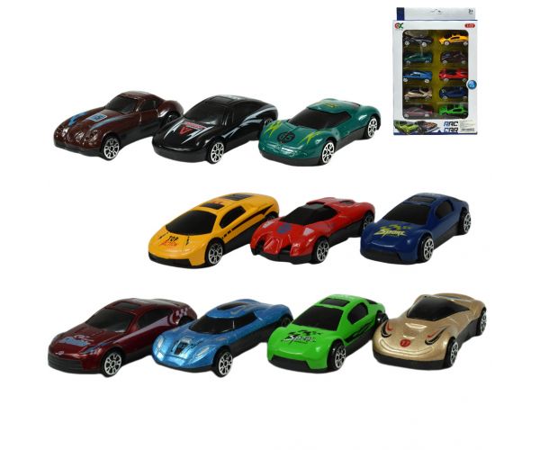 Racing Car: 10 bucăți set mașină de curse 6cm 1/72