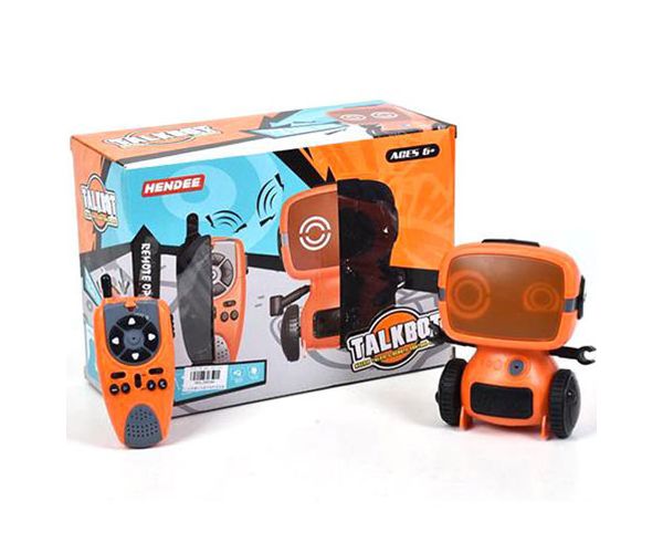 RC TalkBot robot interactiv walkie-talkie mod de operare de culoare portocalie 2,4 GHz