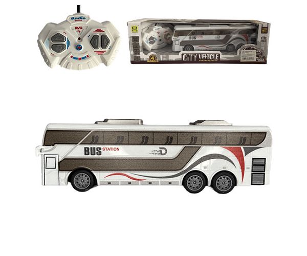 RC Telecomandă City Bus cu lumină 27MHz 1/32 scara 25cm