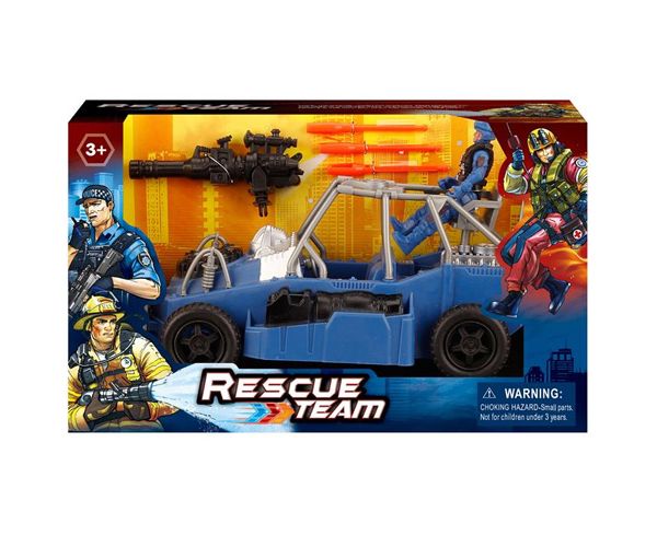 Rescue Team de poliție Buggy vehicul cu figurină