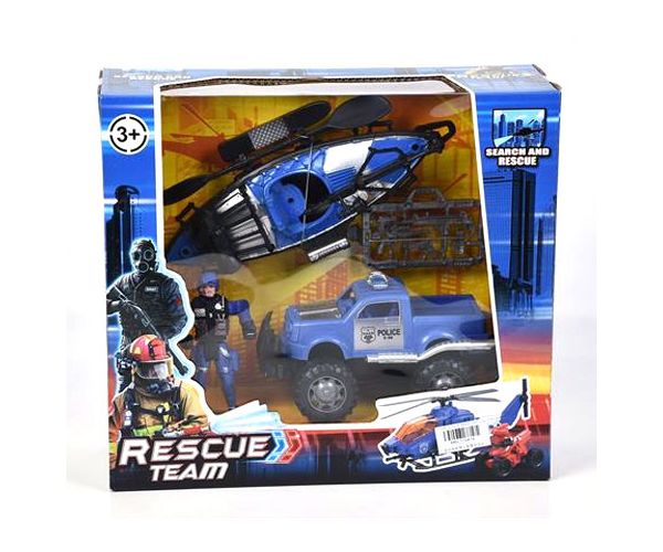 Rescue Team rendőrségi játékszett Jeep-el és kiegészítőkkel