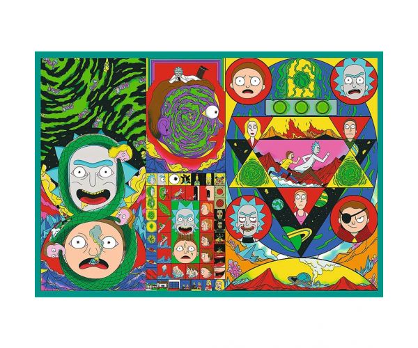 Rick și Morty Aventuri Nebune puzzle 4x250 piese - Trefl