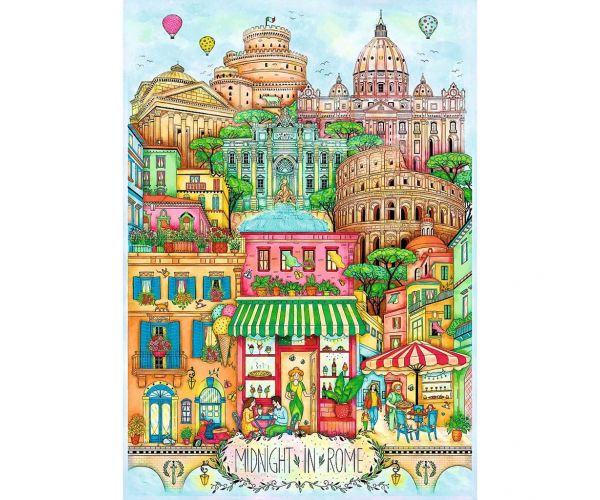 Roma la miezul nopții puzzle premium plus quality 1000 piese - Trefl