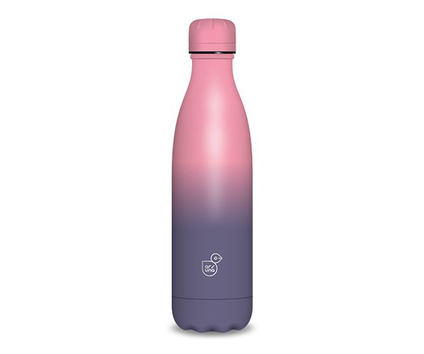 Rózsaszín-lila duplafalú fémkulacs 500ml