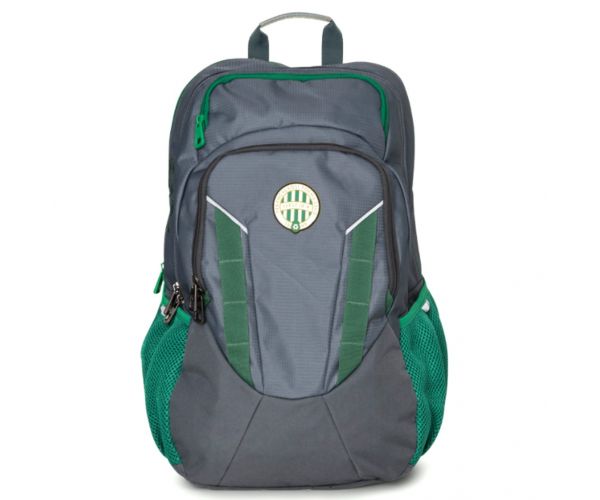 Rucsac mare gri de școală cu emblema Fradi