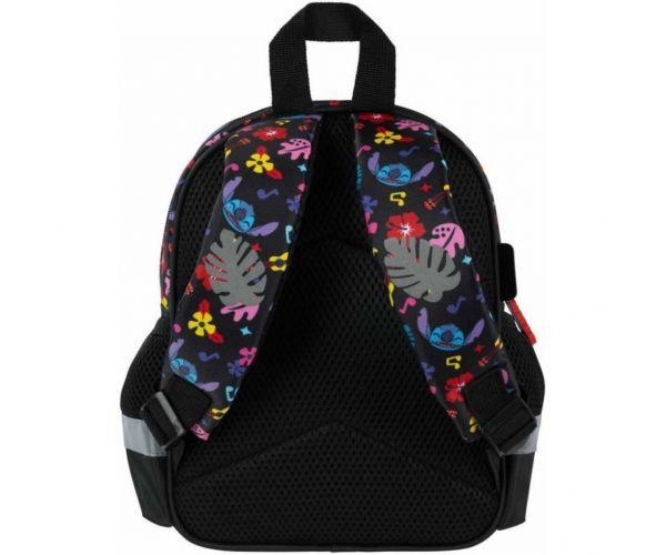 Rucsac pentru grădiniță Disney Stitch Aloha, de culoare neagră, 29x22x9 cm