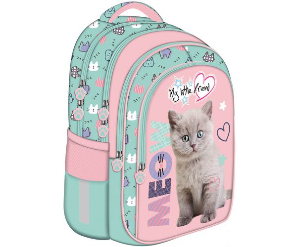Rucsac școlar cu pisicuță My Little Friend Fluffy Kitty BPL58 44x31x19cm