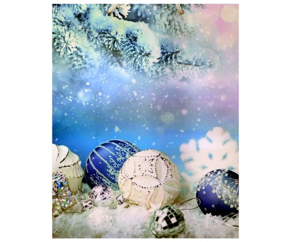 Ajándéktáska Karácsonyi díszek mintázattal 26x32x12,5cm
