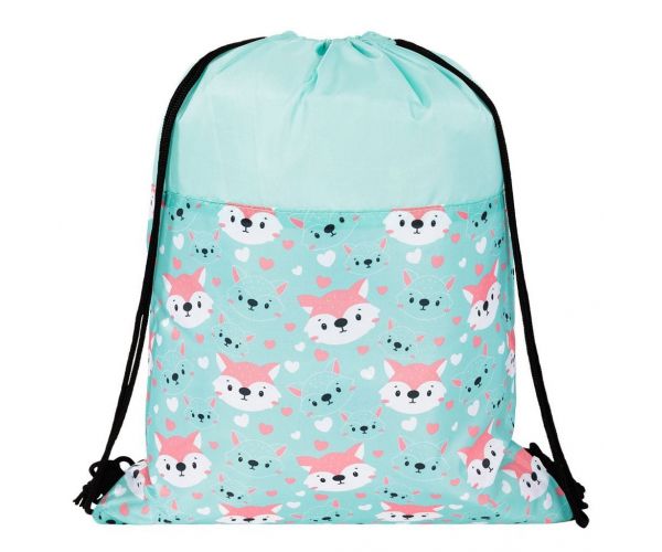 Sac de sport St.Right Lovely Fox cu vulpe, 43x32cm