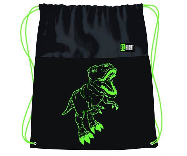 Sac de sport cu model de dinozaur St.Right T-Rex, 43x32cm
