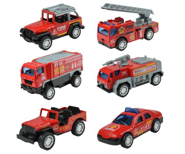 Salvare de incendiu: Mașini de pompieri în diferite variante 1/55 1buc