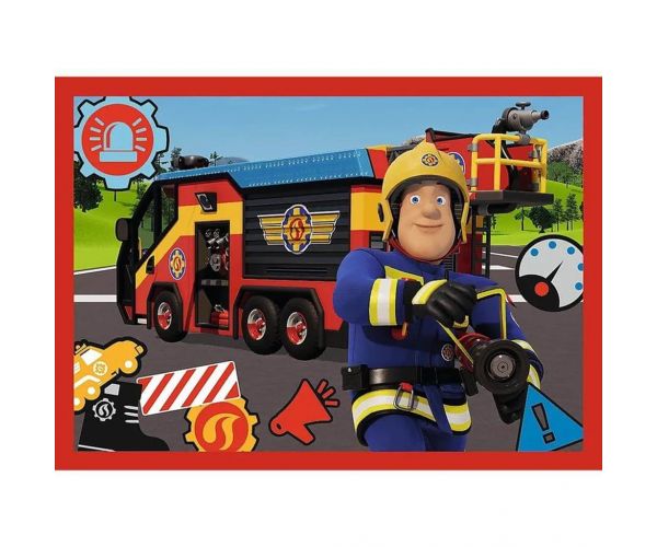 Sam pompierul 4 în 1 puzzle de 12-15-20-24 piese - Trefl