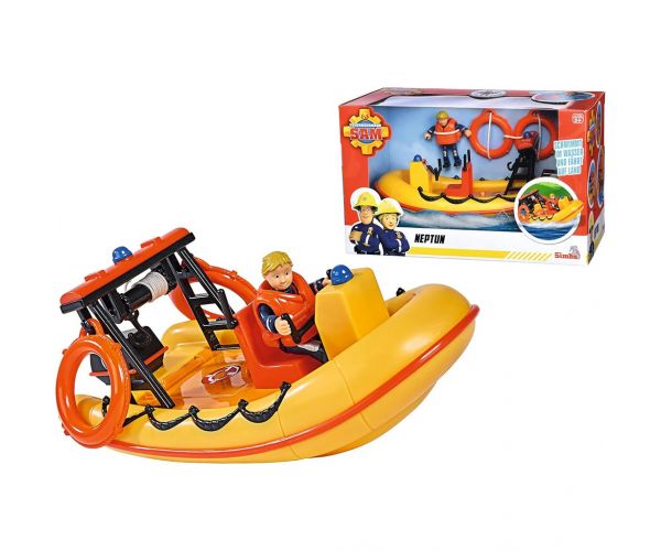Sam pompierul: Barca cu motor Neptun cu figurina Penny - Simba Toys