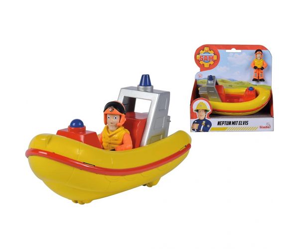 Sam pompierul: Set barcă Mini Neptun cu figurina Elvis - Simba Toys