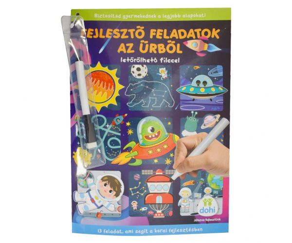 Sarcini de dezvoltare din spațiu cu 13 exerciții și marker lavabil - D-Toys