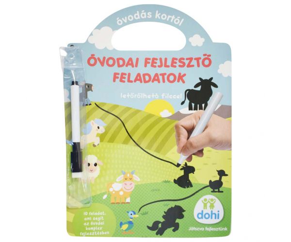 Sarcini de dezvoltare pentru grădiniță de la vârsta preșcolară, cu marker lavabil - D-Toys