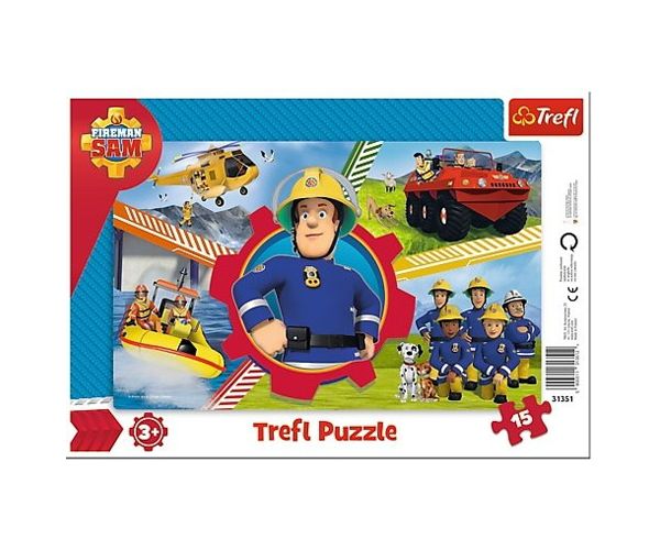 Sam a tűzoltó: Sam napja 15 db-os keretes puzzle - Trefl