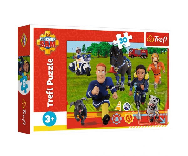 Sam pompierul: Gata de ajutor 30 bucăți puzzle - Trefl