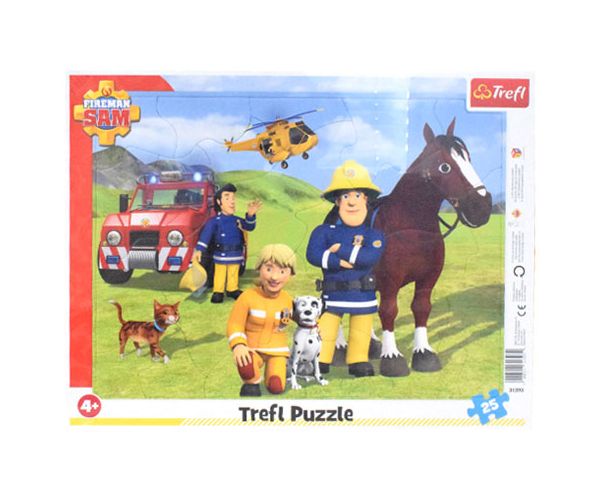 Sam ponpierul: Mereu de gardă 25 bucăți puzzle cu ramă - Trefl