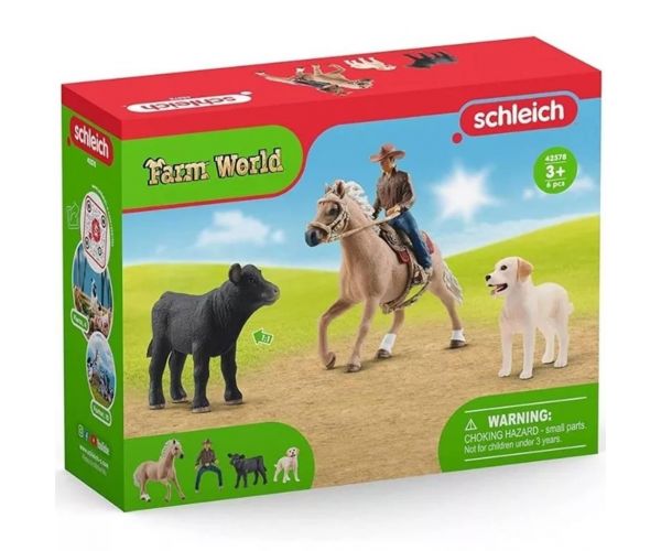 Schleich: Farm World - Set de joacă echitație western (42578)