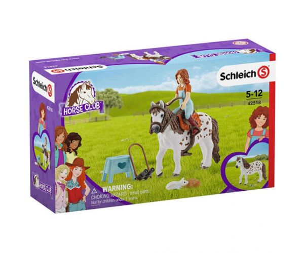 Schleich: Horse Club - Set de joacă Mia și Spotty cu figurină cal (42518)