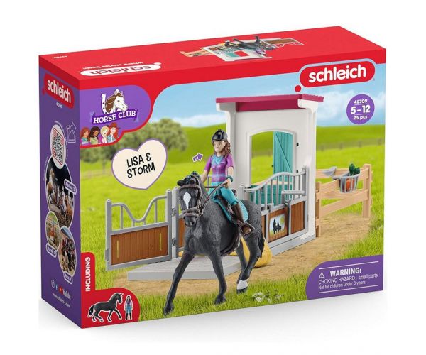 Schleich: Horse Club - Lisa és Storm lovas box játékszett