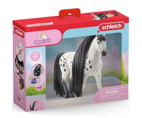 Schleich Horse Club: Frumusețile Sofiei - Figurina armăsar Knabstrupper cu coamă pieptănabilă (42622)