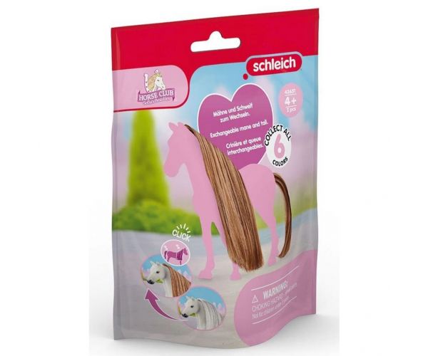 Schleich Horse Club: Frumusețile Sofiei - Set de accesorii pentru coamă și coadă de culoare ciocolatie (42651)