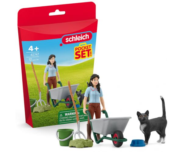 Schleich: Set de paie cu pisică (42747)