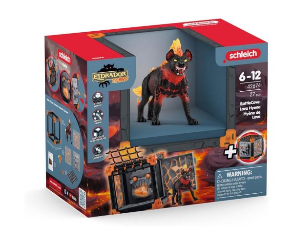 Schleich: Set peșteră de luptă cu hienă de lavă (42674)