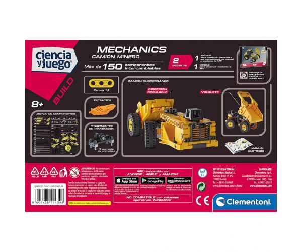 Science & Play: Mehanics Set de construcție cu vagonet de mină - Clementoni