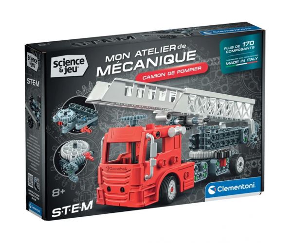 Science & Play: Set de construcție camion de pompieri - Clementoni