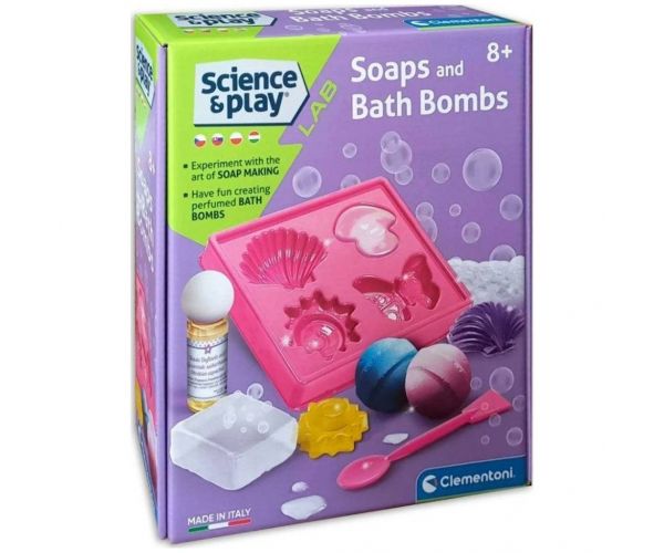 Science&Play: Szappan és fürdőbomba készítő készlet - Clementoni