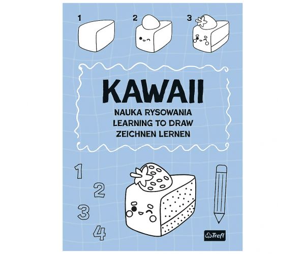 Școala de desen Kawaii, învață să desenezi pas cu pas – caiet de activități - Trefl