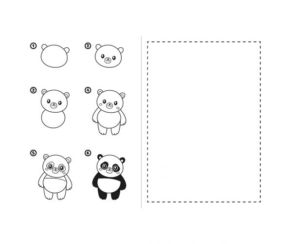 Școala de desen Kawaii, învață să desenezi pas cu pas – caiet de activități - Trefl
